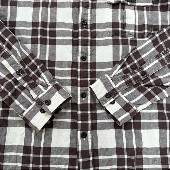 Filson Men’s Rustic Oxford Shirt Button Up Longsleeve Brown Plaid Cotton XL - Picture 7 of 14